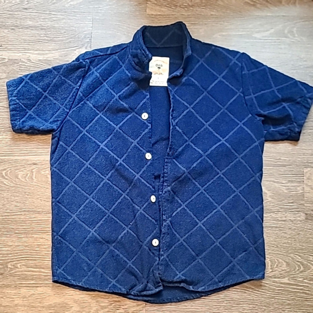 Cuba Terry Shirt OAS Company Men's Large Navy